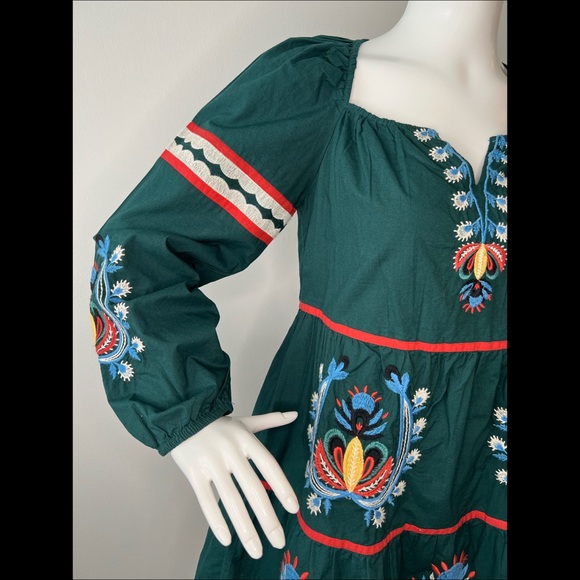 ANTHROPOLOGIE LET ME BE Embroidered Tunic Mini Dress - Picture 8 of 10